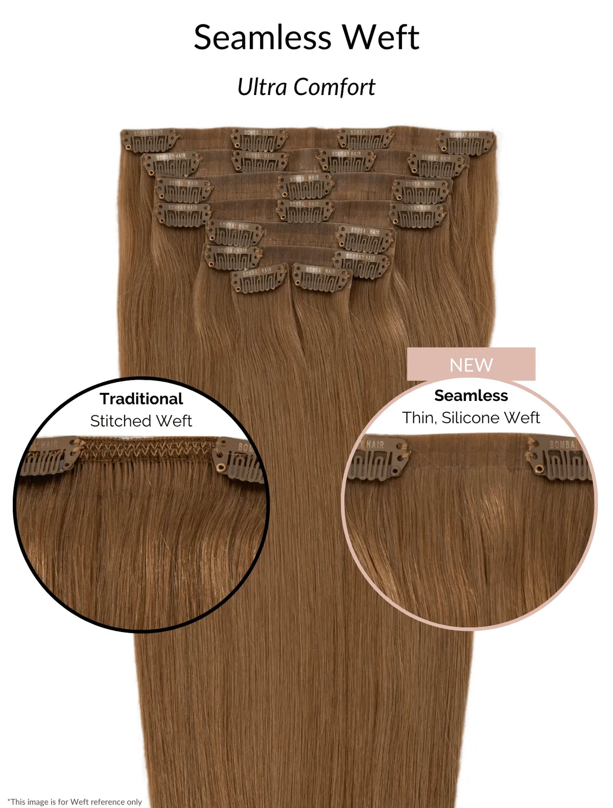 Warm Platinum Blonde Highlights (P18/613) Seamless Clip-Ins