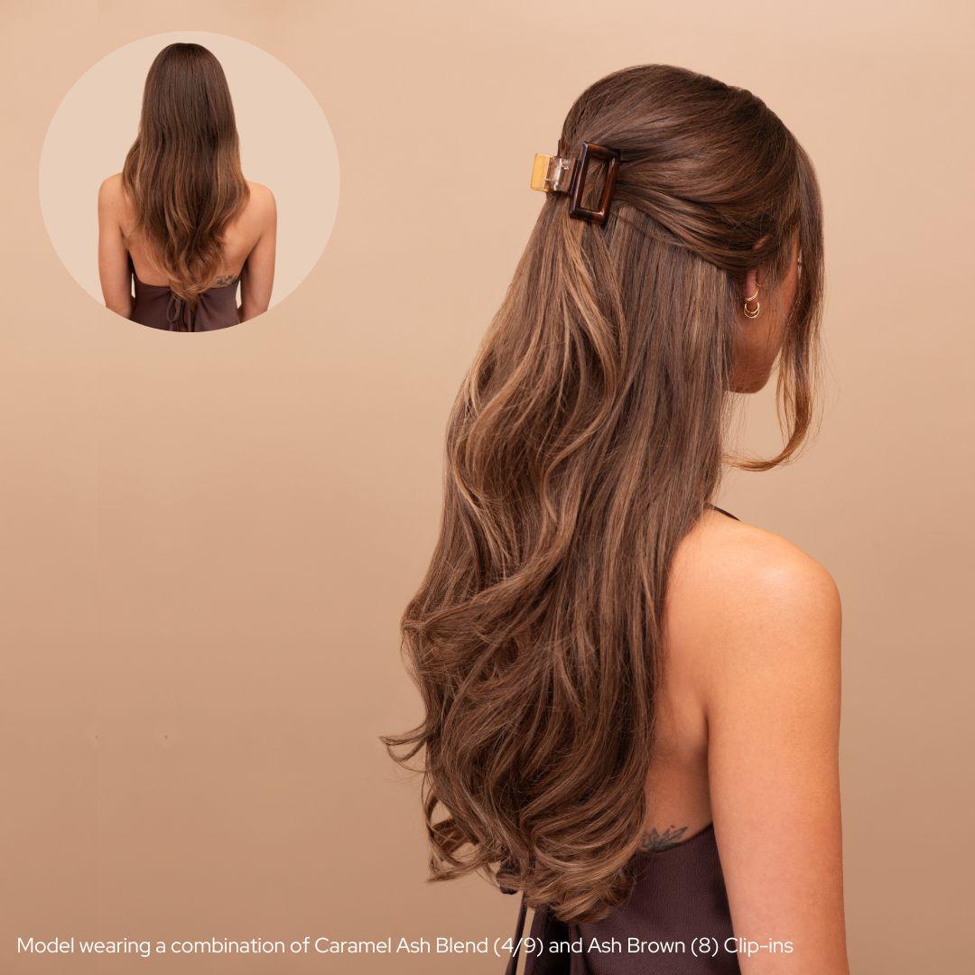 Ash Brown (8) 18" 190g - Clip-Ins