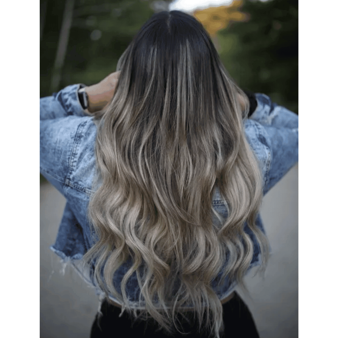 Balayage Dark Brown (#2) to Ash Blonde (#60) 20" Keratin Tip