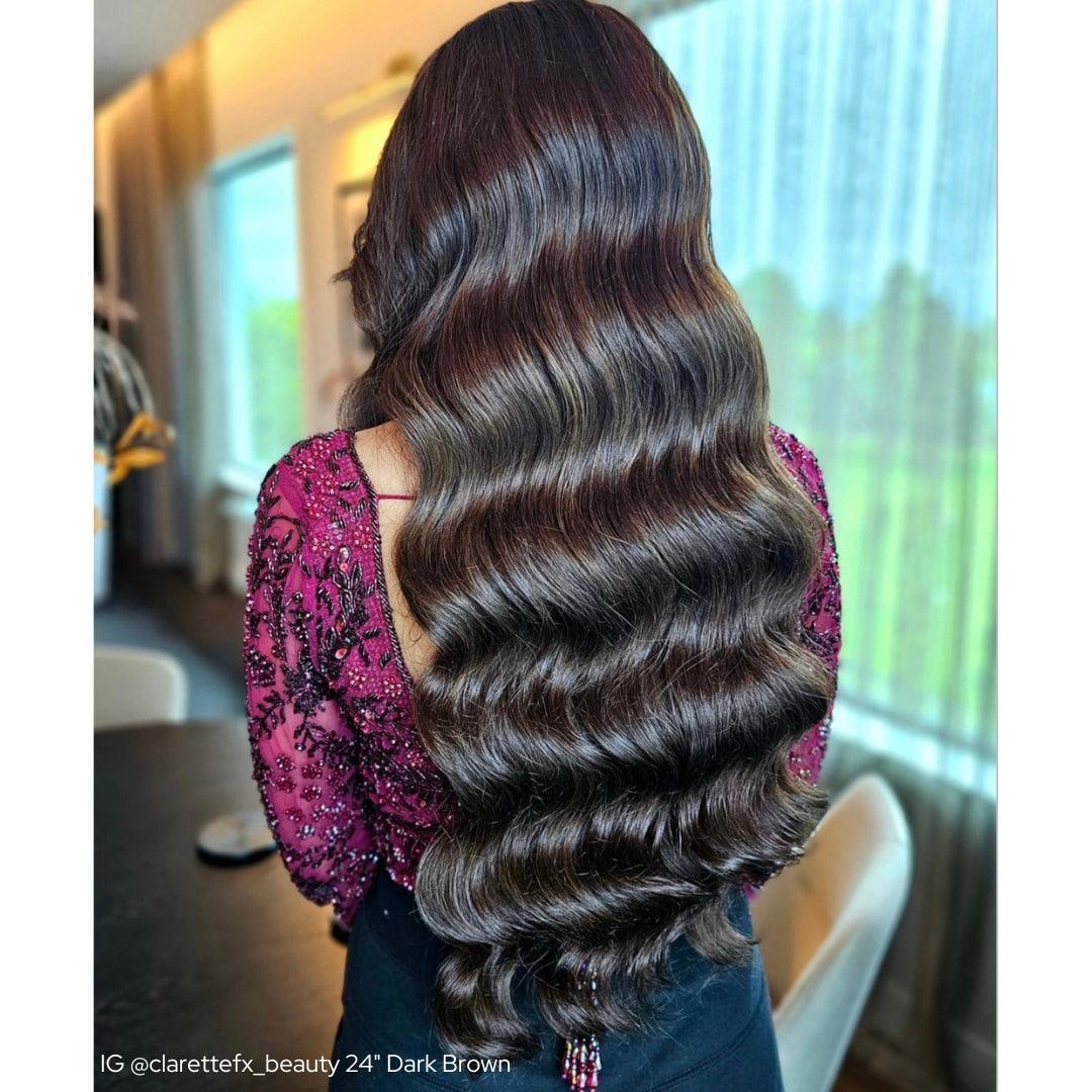 Dark Brown (2A) 18" 125g - Clip-Ins