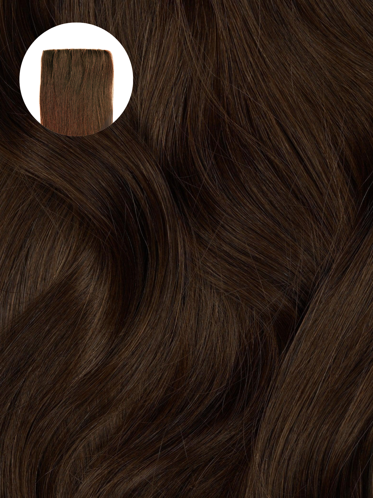 Medium Brown (2B) Invisible Clip-ins