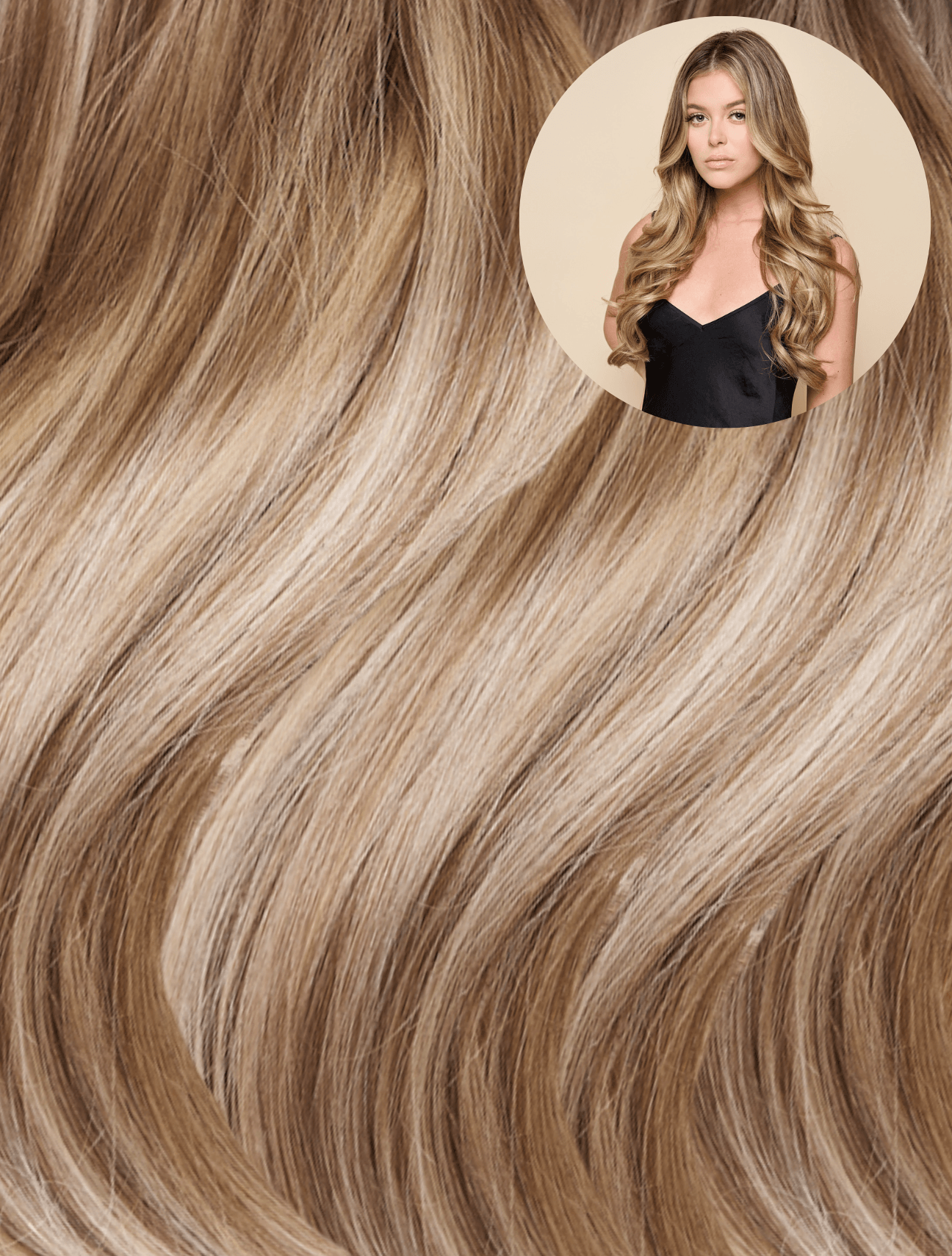 Beige Blonde Highlights (P10/613) 20" Keratin Tip