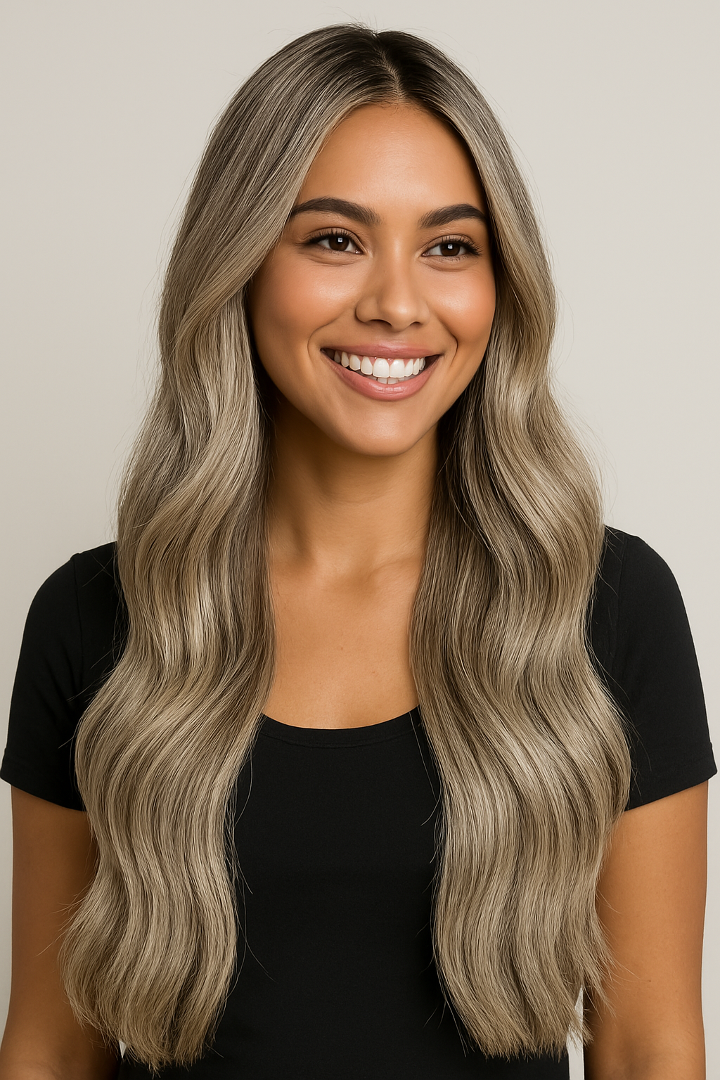 Highlight (Dark Brown #2 / White Blonde #60B) 20" Keratin Tip