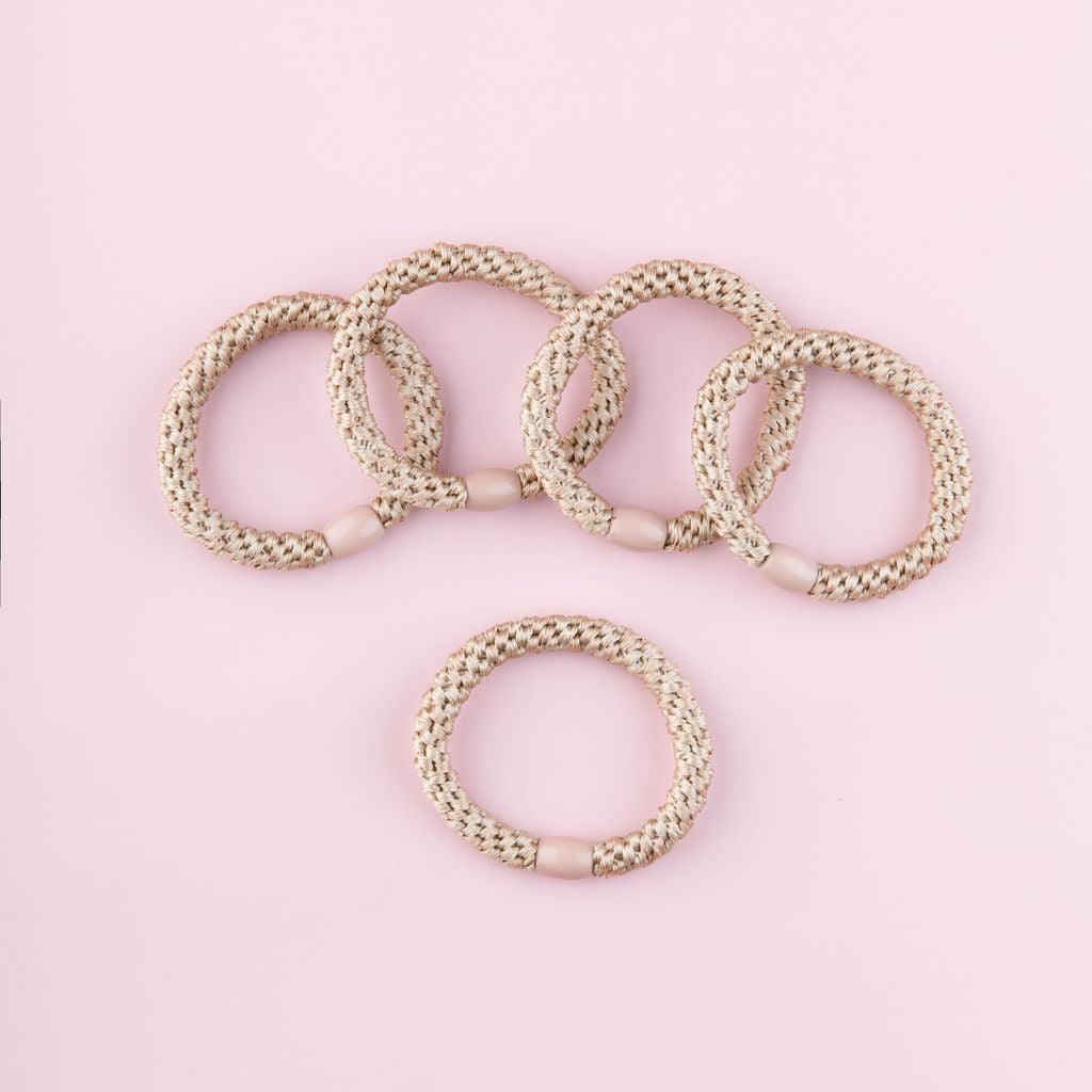 Blonde No-Tug Hair Ties (5 Ties)