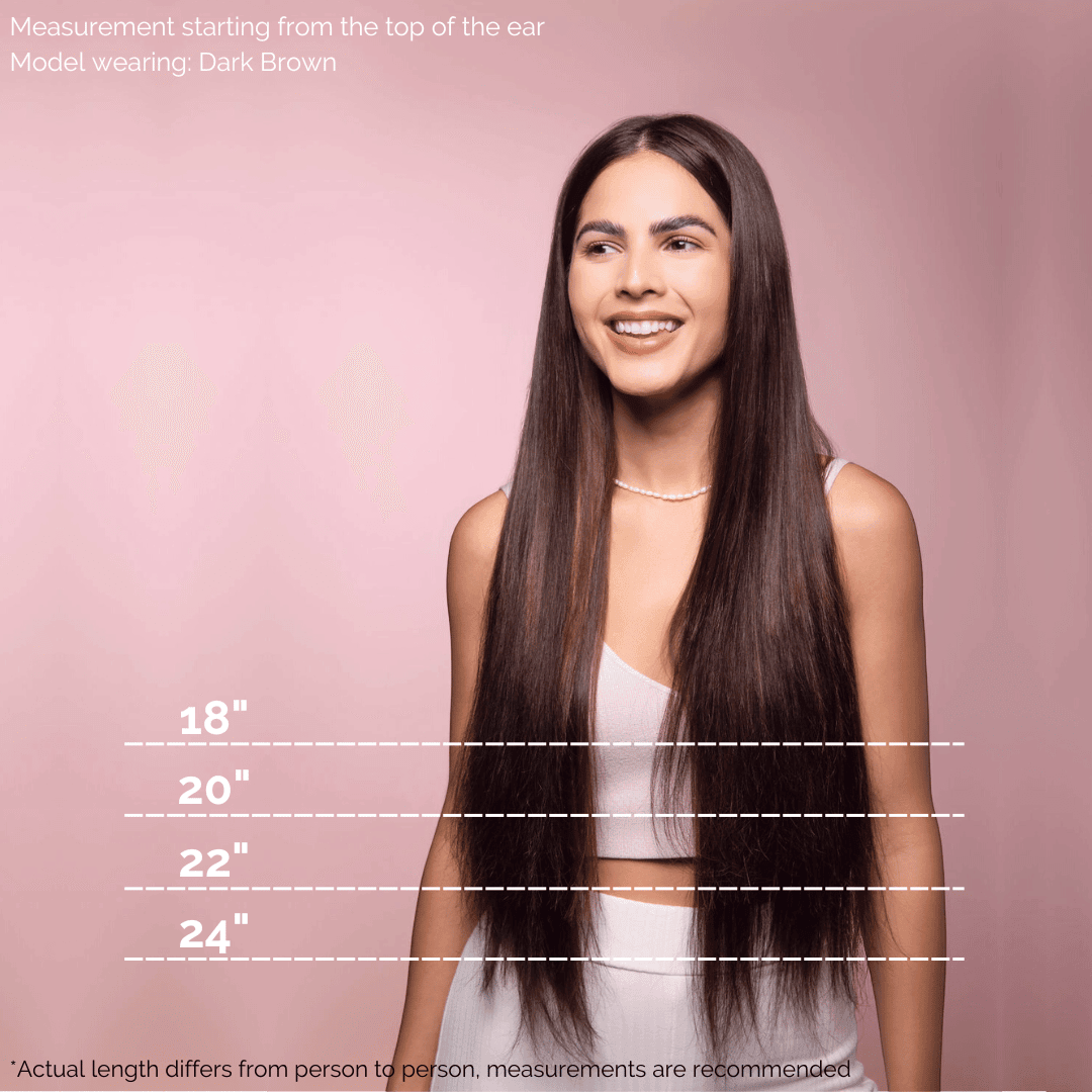 Dark Brown Highlights Clip In Hair Extensions Medium Brown Mocha