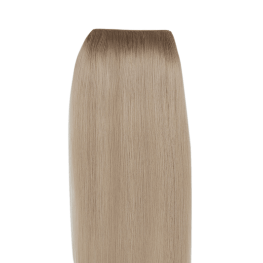 Rooted Highlight Caramel Brown (#5B) to Blonde Blend (#16B/60B) 20" Keratin Tip