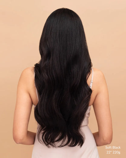 Soft Black (1C) 18" 125g - Clip-Ins
