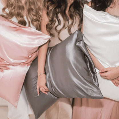 Silk Pillowcase - Queen (Dark Grey) (backorder, April)