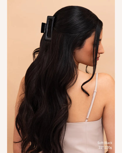 Soft Black (1C) 18" 125g - Clip-Ins