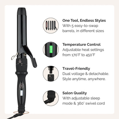 Curling Wand Set - 5 in 1 Curling Wand