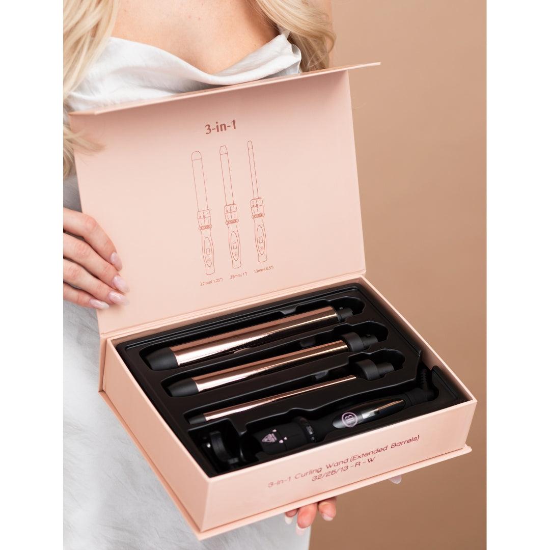 3-in-1 Curling Wand with Extended Barrels