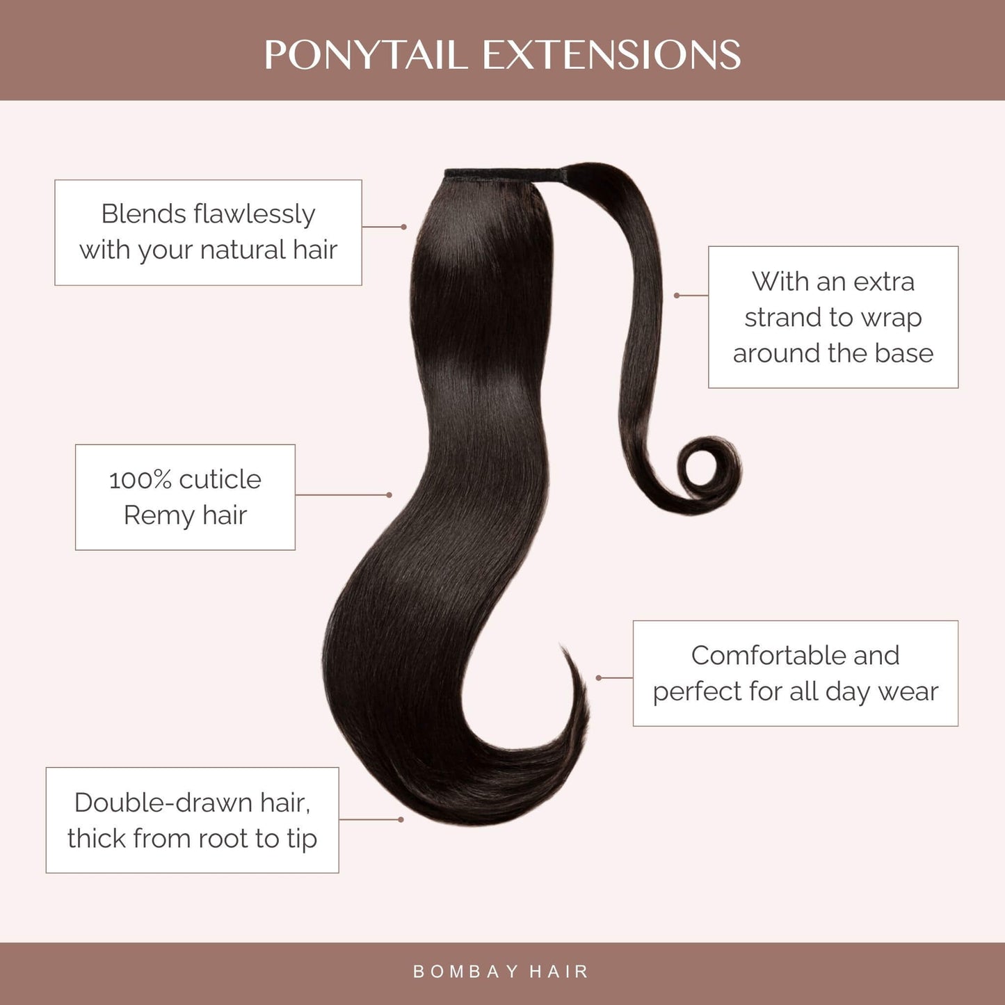 Dark Brown (2A) Ponytail