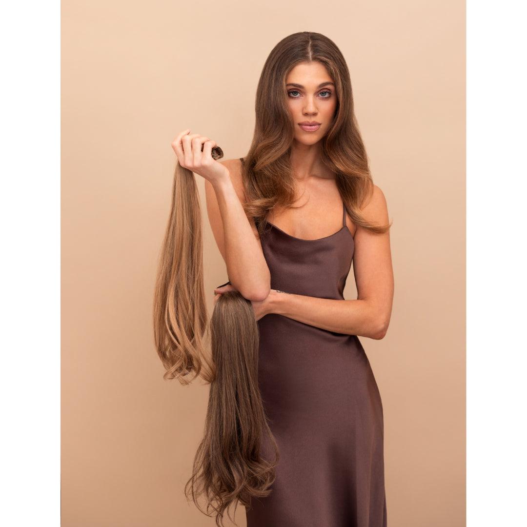 Ash Brown (8) 18" 125g - Clip-Ins