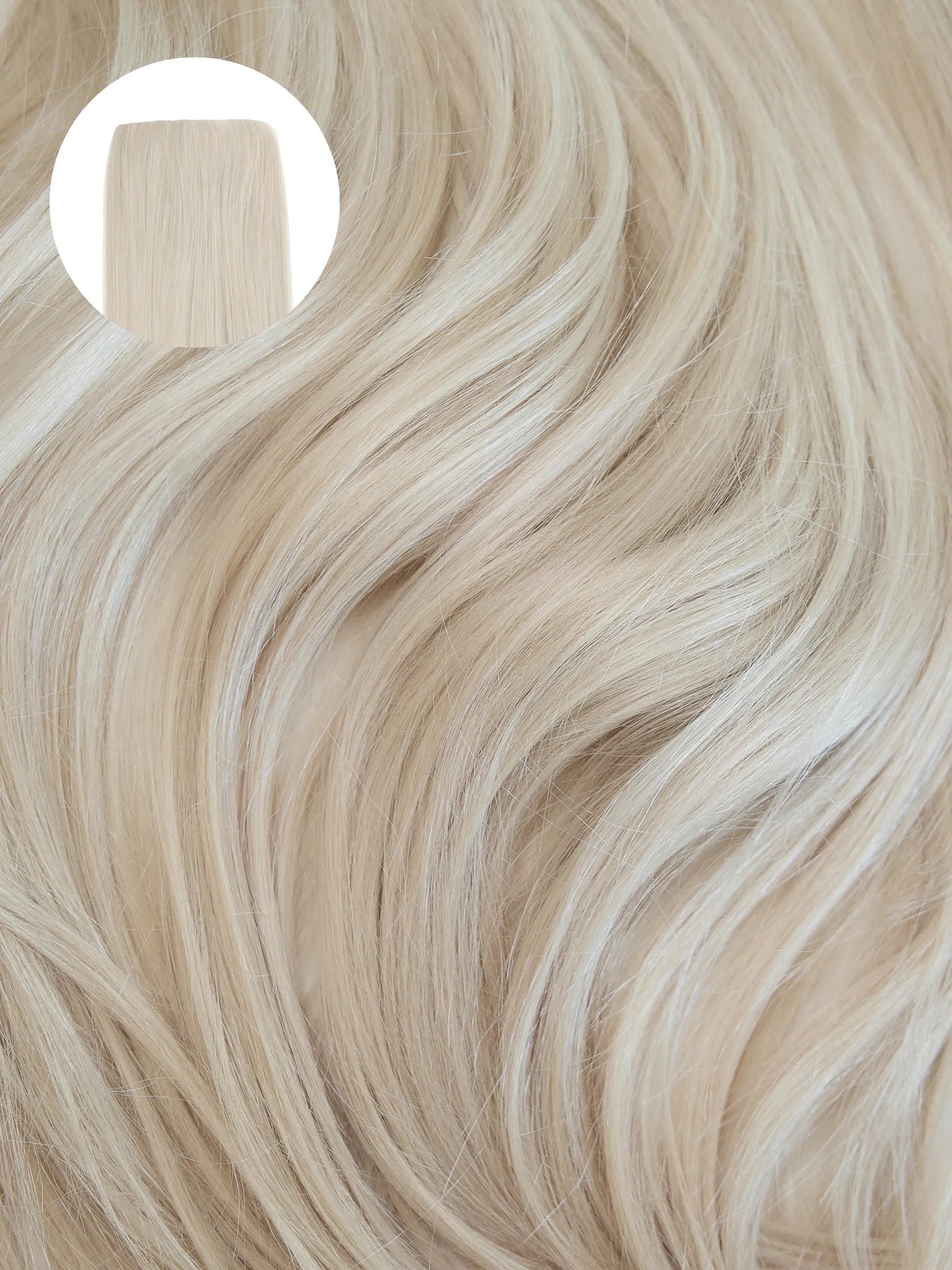 Ash Blonde (60C) Invisible Clip-ins