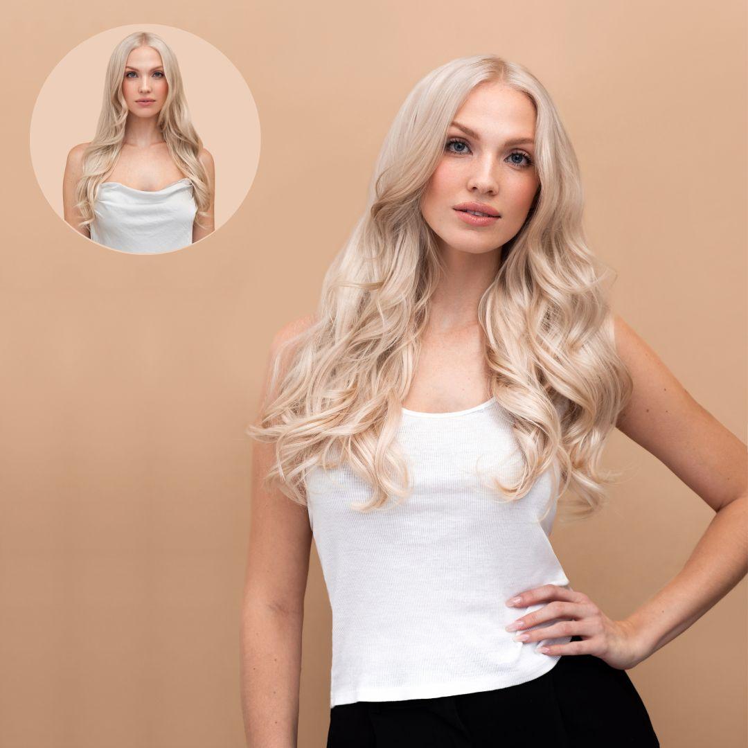 Ash Blonde (60) 22" 270g - Clip-Ins