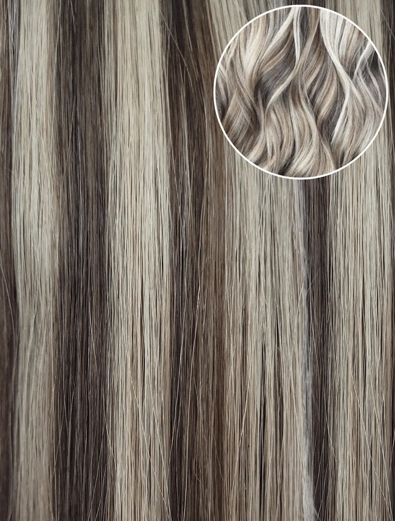 Brown/Blonde Highlights (P5/16) Seamless Clip-Ins