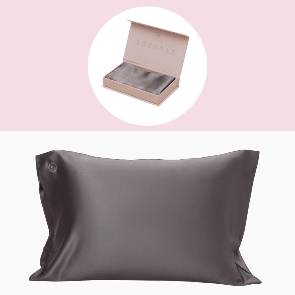 Silk Pillowcase - Queen (Dark Grey)