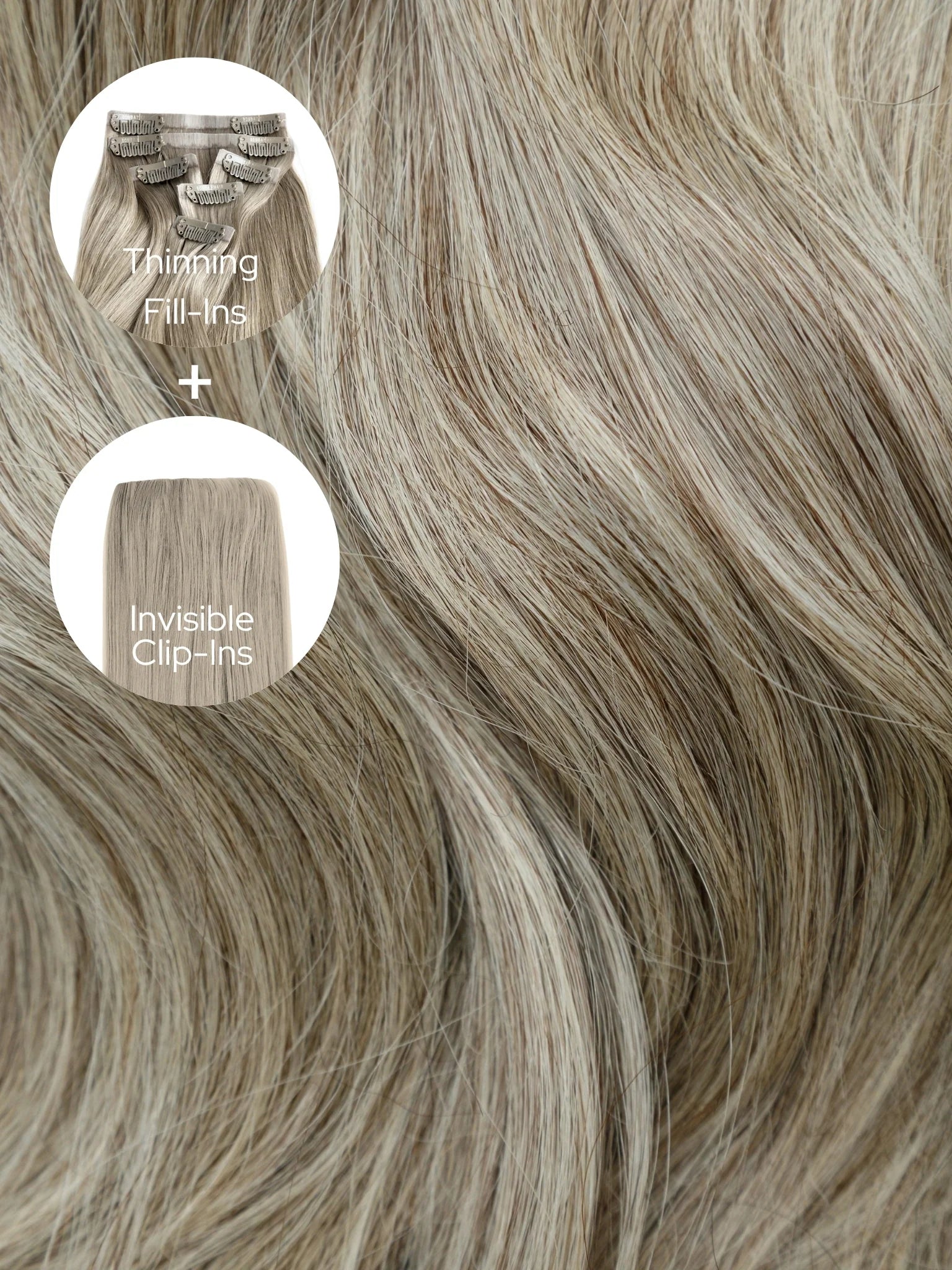 Espresso Highlight Blend (2/60) Thinning Hair and Invisible Clip-ins Bundle