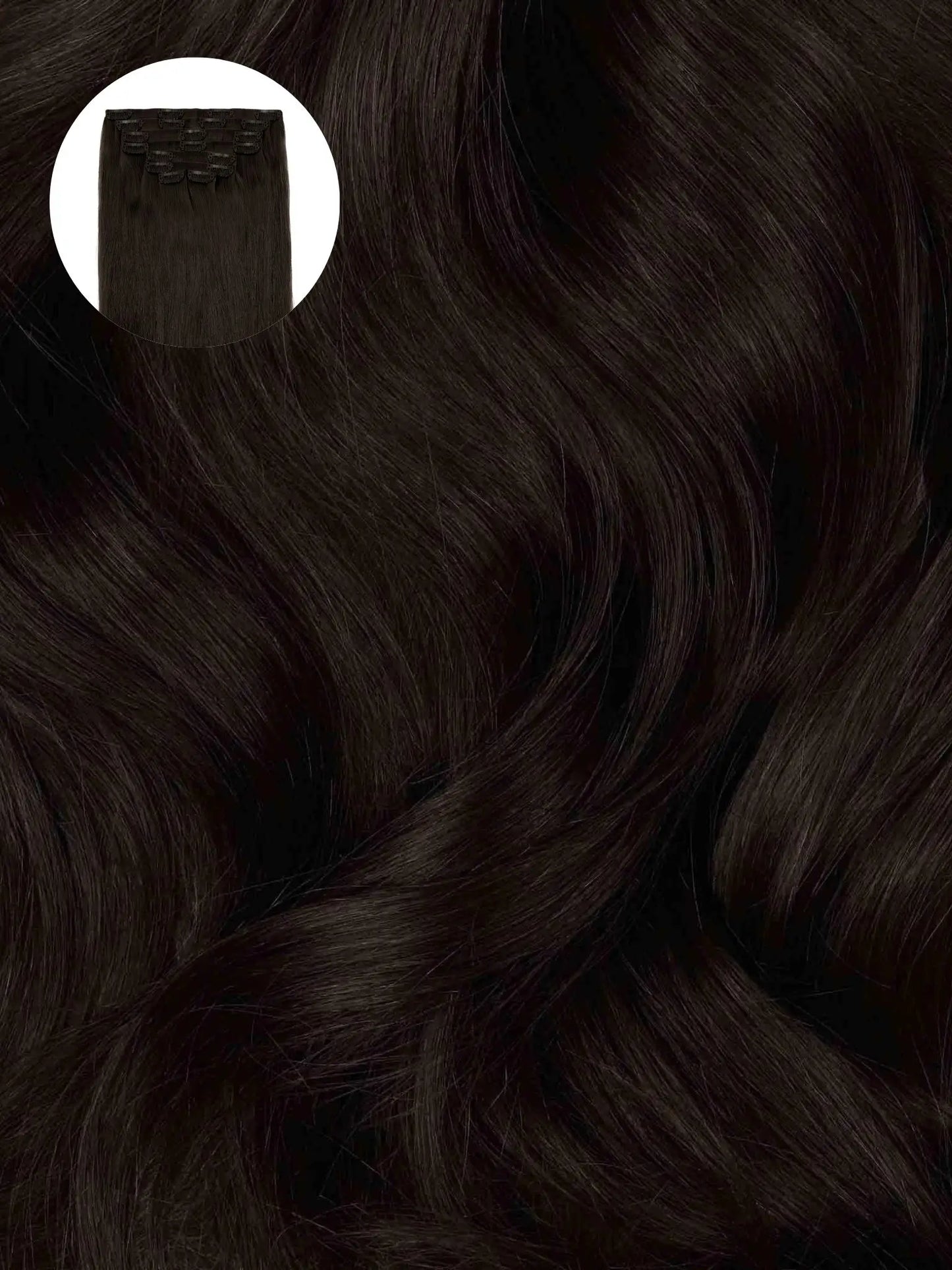 Espresso (2) Seamless Clip-Ins