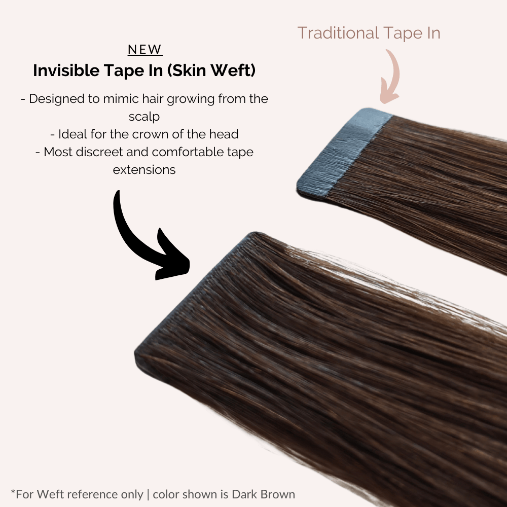 Highlight Dark Brown (#2) / Caramel Brown (#5B) Invisible Tape (25g) 20"