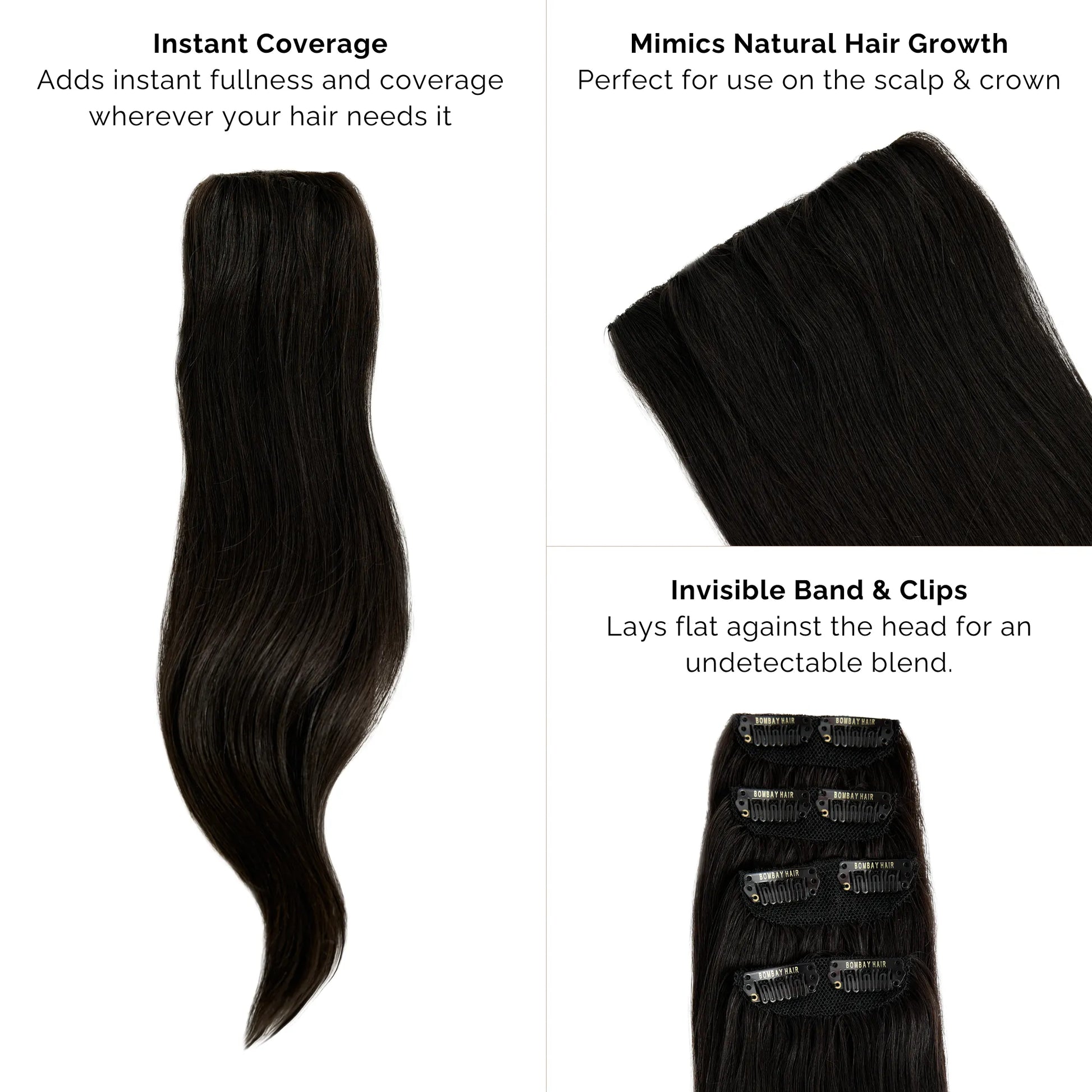 Warm Platinum Blonde Highlights (P18/613) Invisible Clip-ins