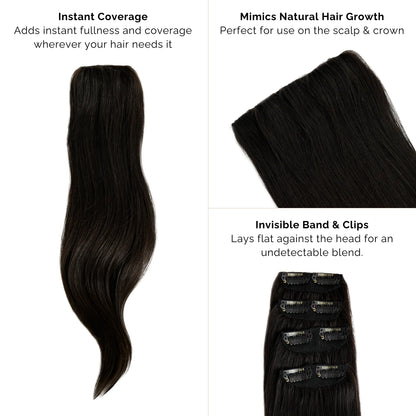 Caramel Brown (4) Invisible Clip-ins