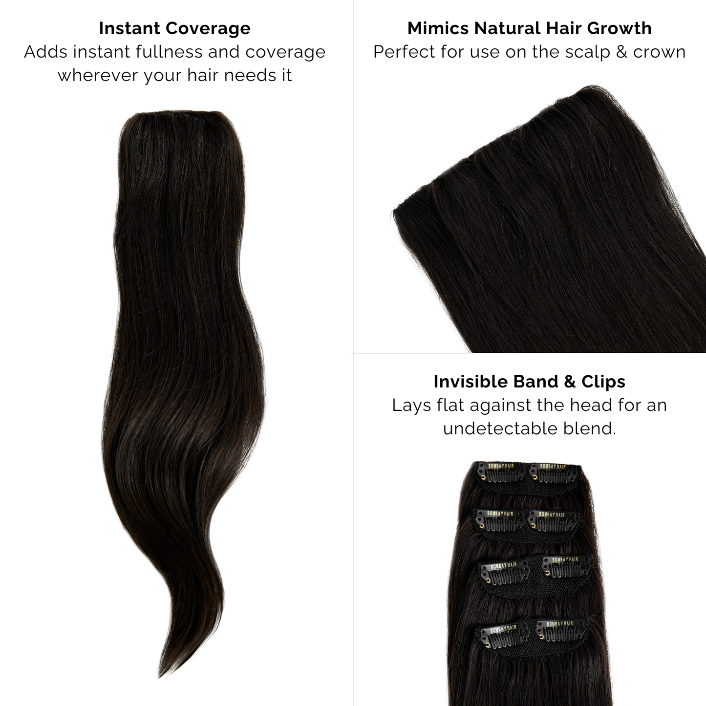 Light Grey (LG) Invisible Clip-ins