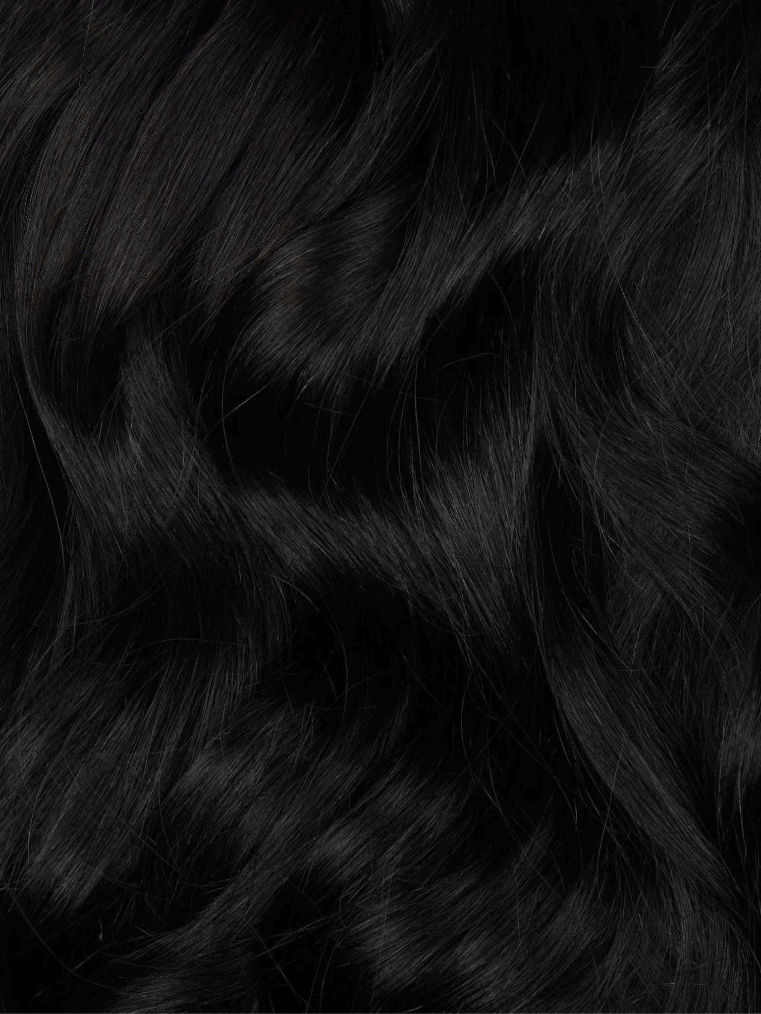 Jet Black (1) Thinning Hair and Invisible Clip-Ins Bundle