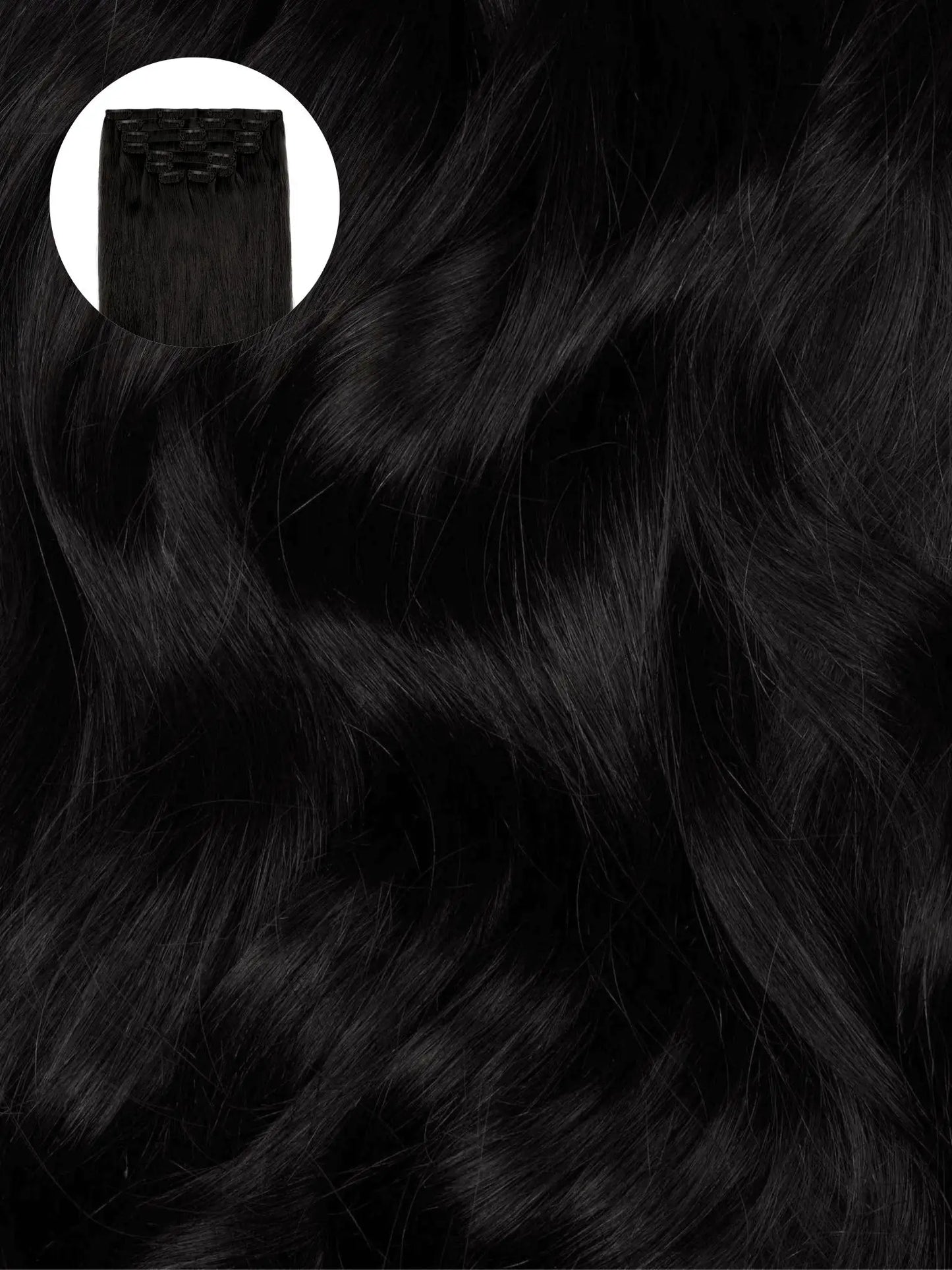 Jet Black (1) Seamless Clip-Ins