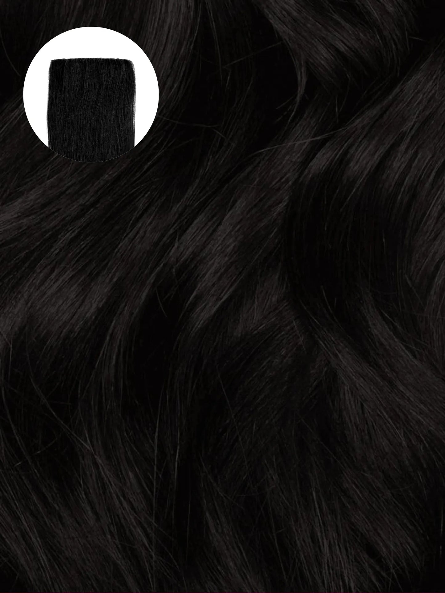 Jet Black (1) Invisible Clip-Ins