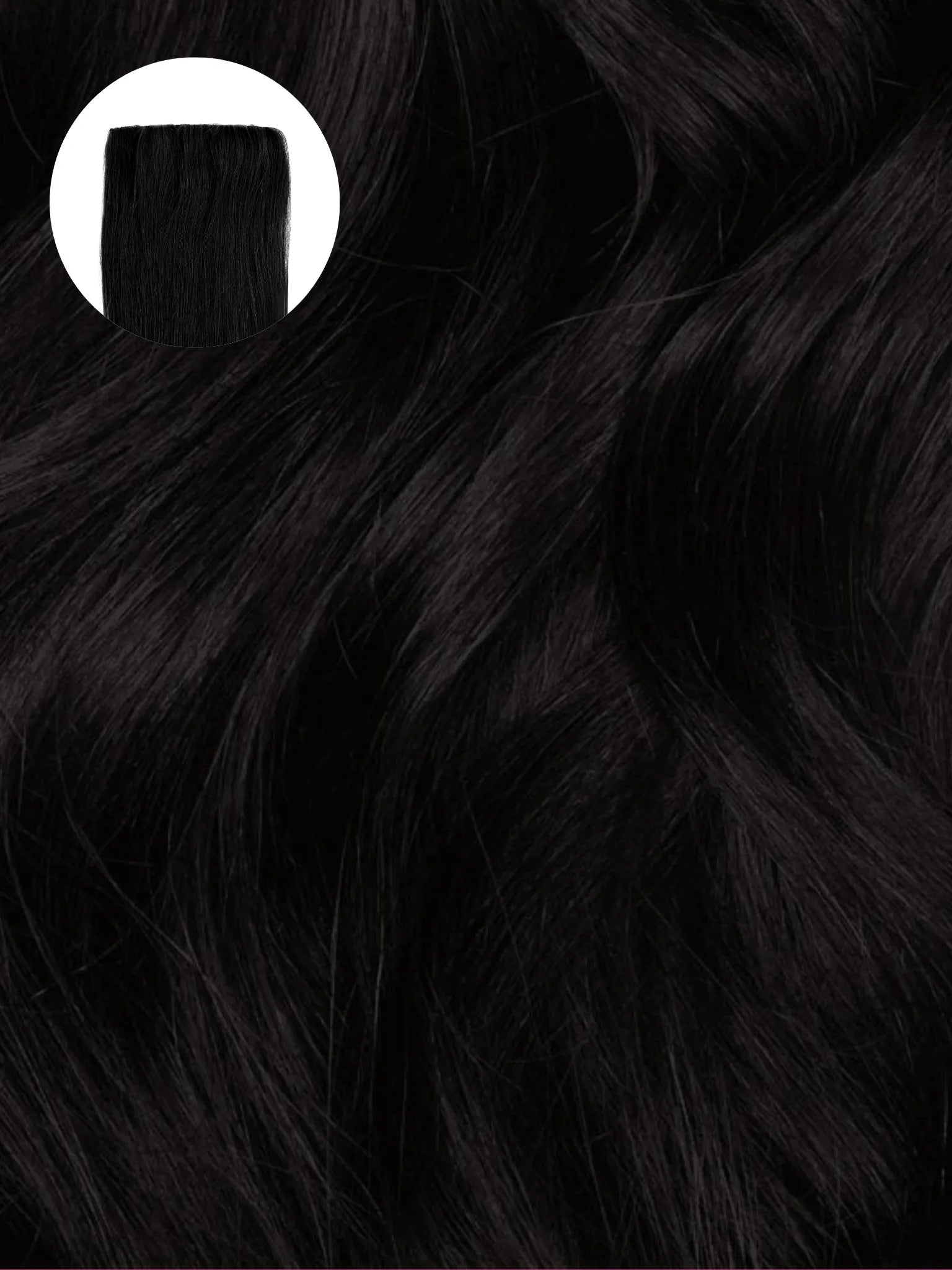 Jet Black (1) Invisible Clip-Ins