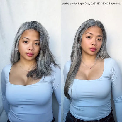 Light Grey (LG) Seamless Clip-Ins