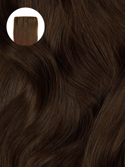 Medium Brown (2B) Invisible Clip-ins