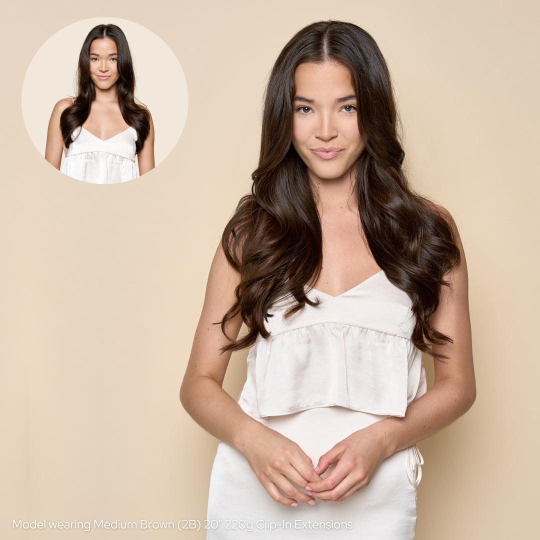 Medium Brown (2B) 24" 250g - Clip-Ins