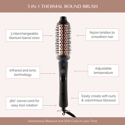 3-in-1 Thermal Round-Brush (Loop)
