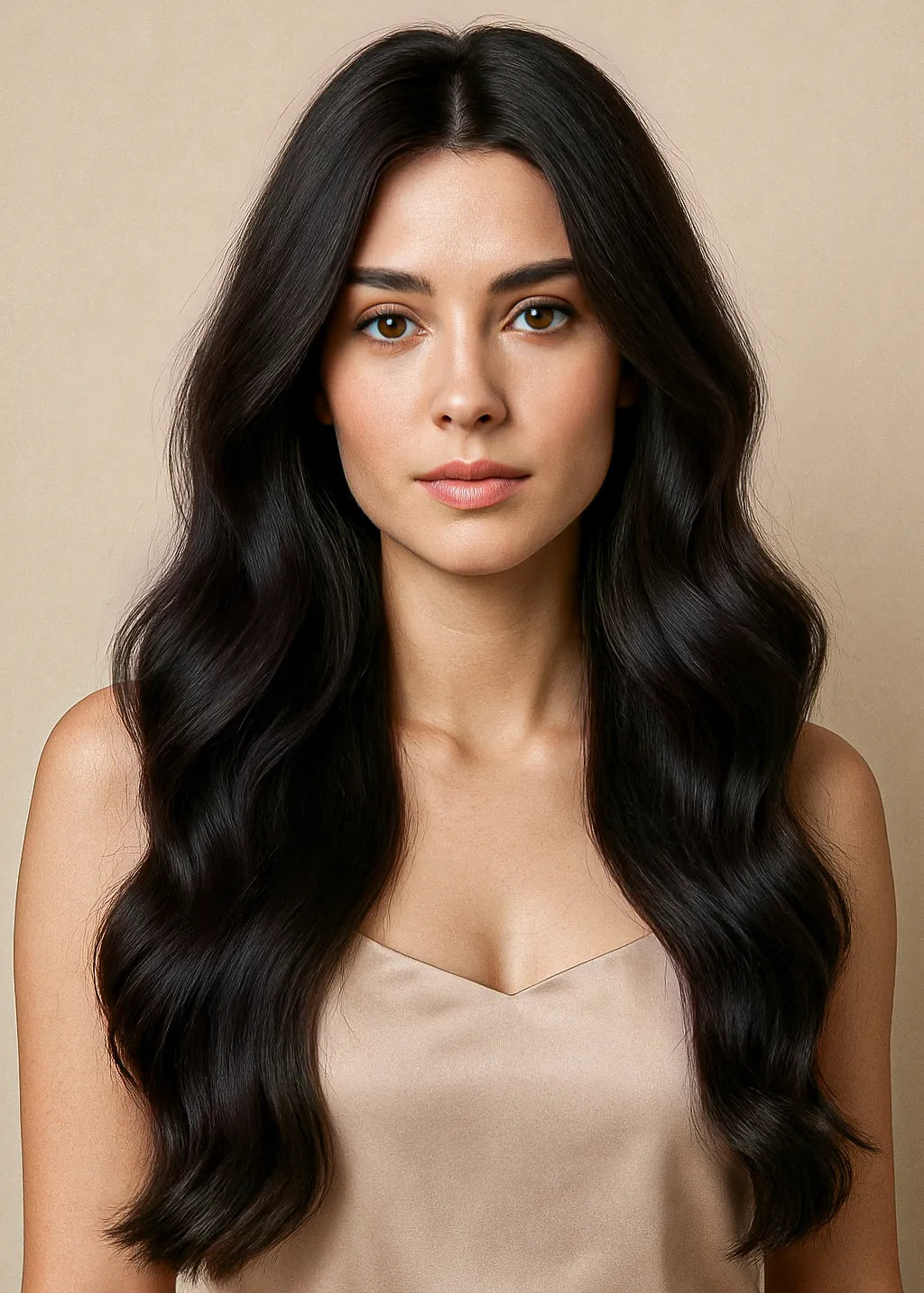 Natural Black (1A) 22" 220g - Clip-Ins