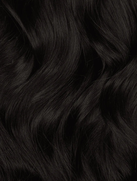 Off Black (1B) 20" Single Weft - Clip-Ins