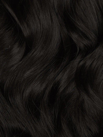 Off Black (1B) Thinning Hair and Invisible Clip-Ins Bundle