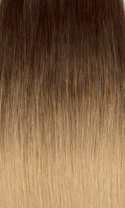 Ombre - Dark Brown (#2) to Ash Brown (#9) 20" Keratin Tip