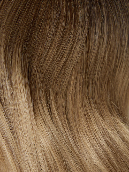 Ombre - Dark Brown (#2) to Ash Brown (#9) 20" Keratin Tip