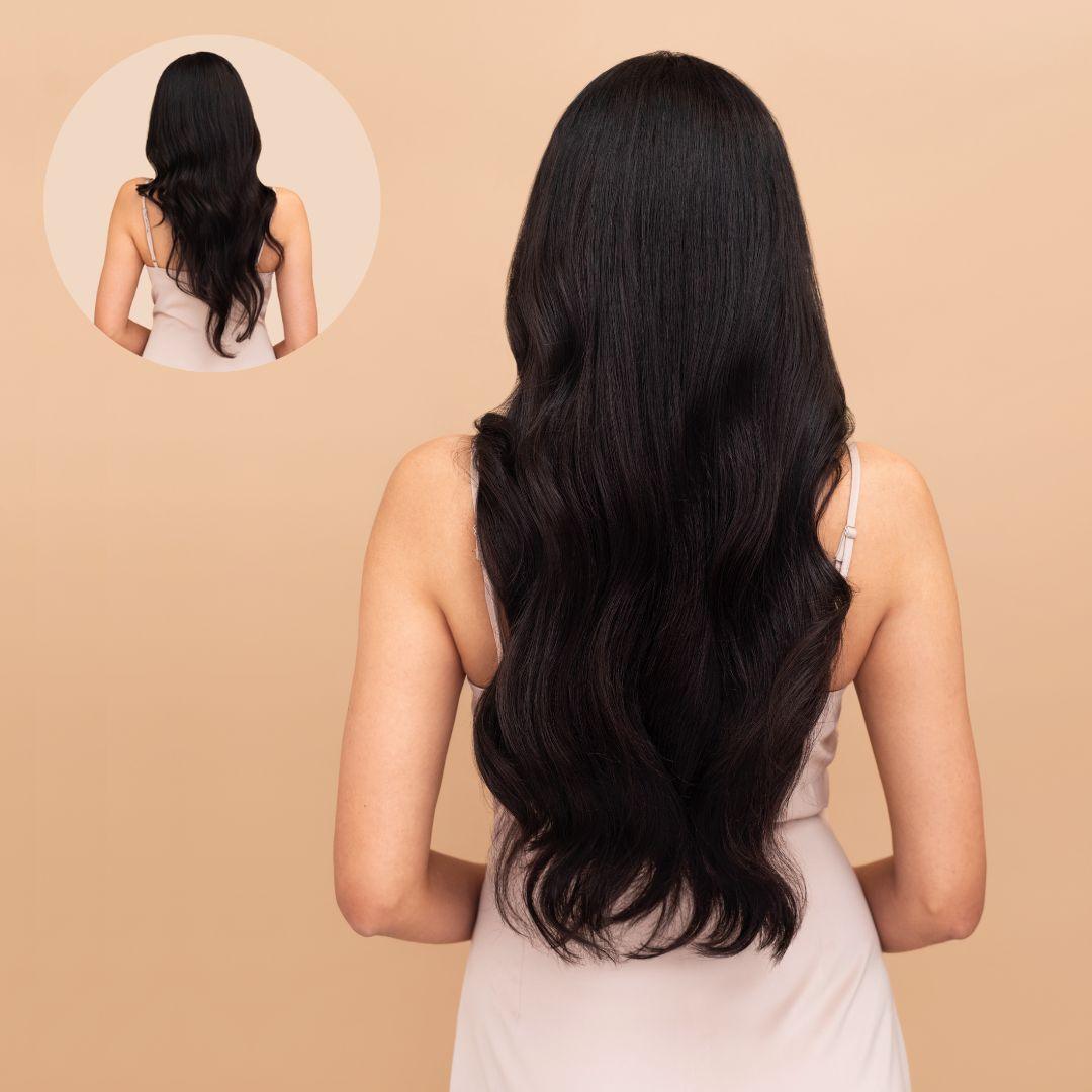 Soft Black (1C) 22" 220g - Clip-Ins