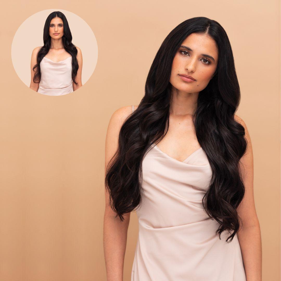 Soft Black (1C) 20" 220g - Clip-Ins